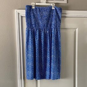 Blue Patterned Women's Dress